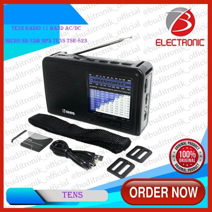 Big Promo Terbaru Porta | Tens Radio 11 Band Ac/Dc Micro Sd/Usb Mp3 Tens Tsr-823 Am Fm