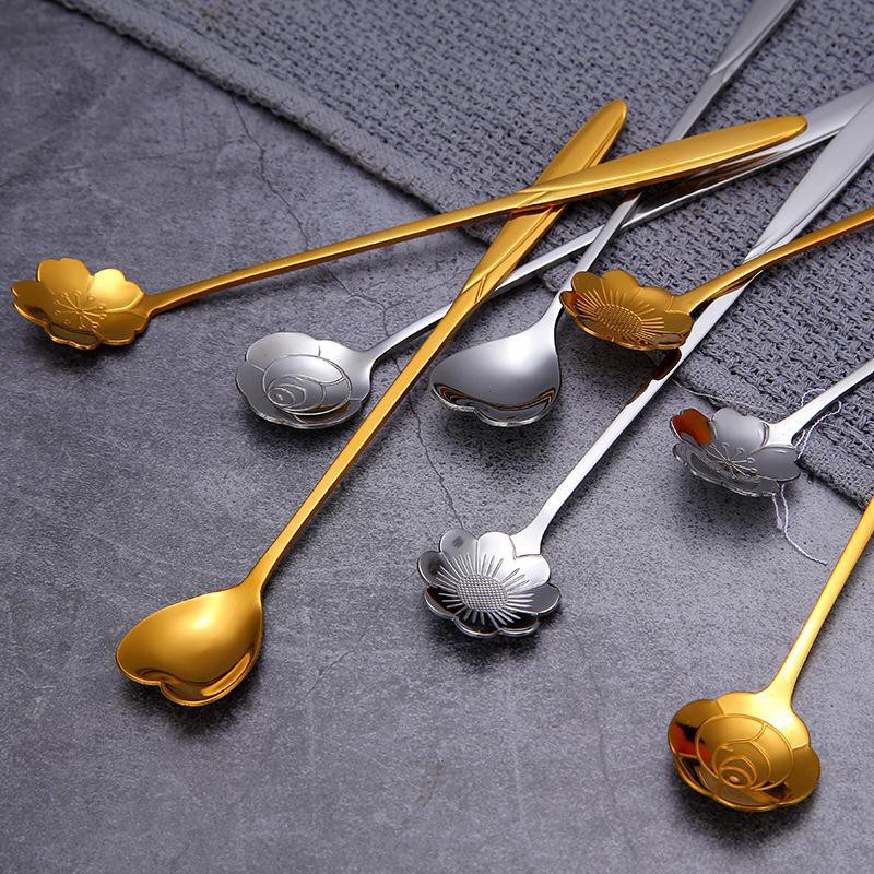 Dessert Spoon Motif Bunga(Panjang)