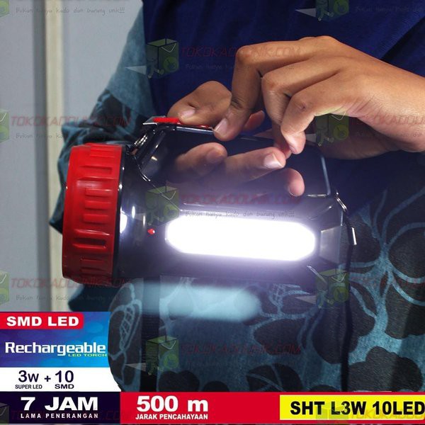 Senter Surya SHT L3W 10 LED Super Terang