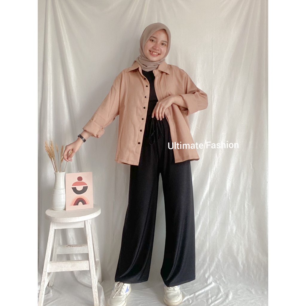 Kemeja Wanita Basic Oversize Yorena Import 221