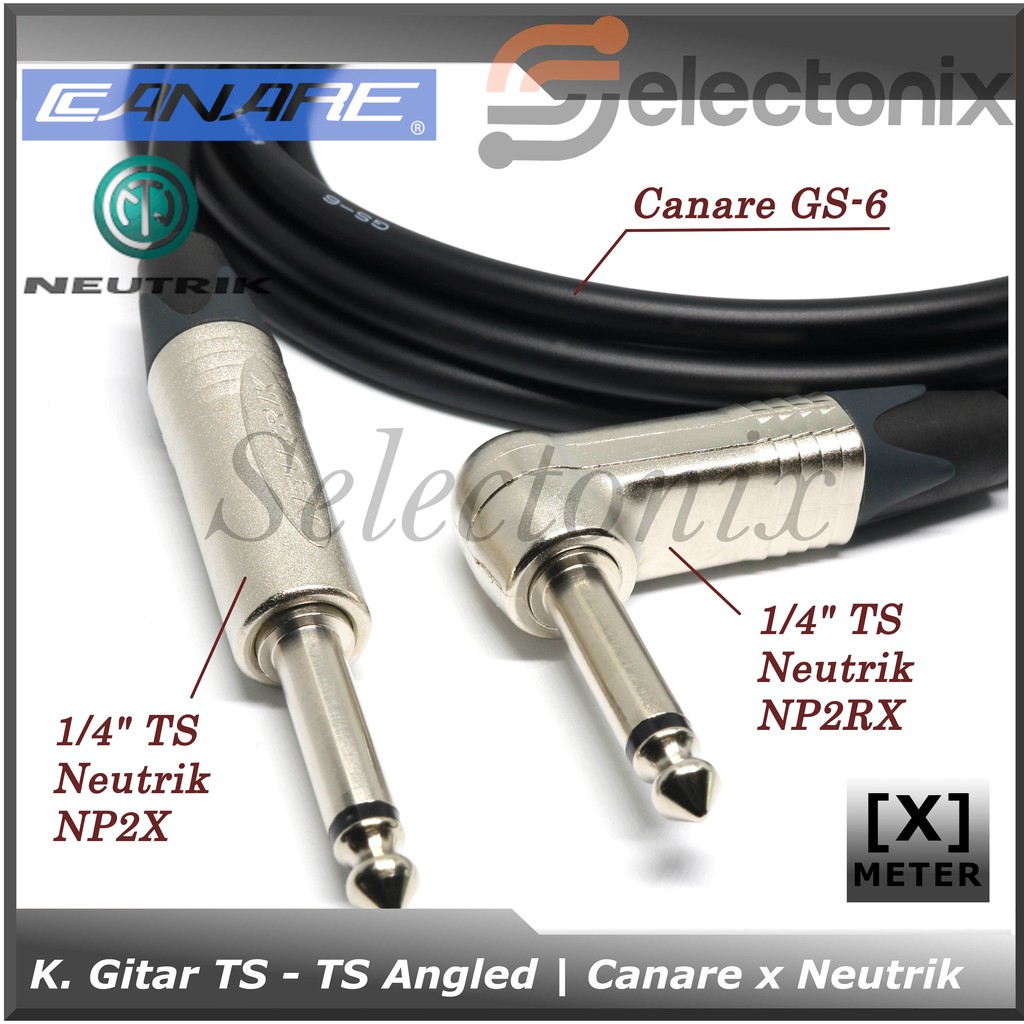 Kabel Gitar TS - TS Angled | Canare x Neutrik [Request]