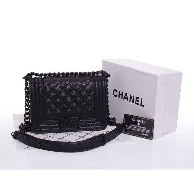 Chanel Boy So Black + Box 8813