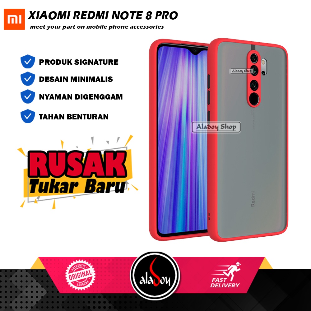 Case Xiaomi Redmi Note 8 Pro Hard Case AERO Protection Camera Premium Casing