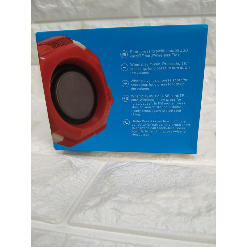 PORTABLE SPEAKER BLUETOOTH BT WIRELESS LED 162 TG-162K