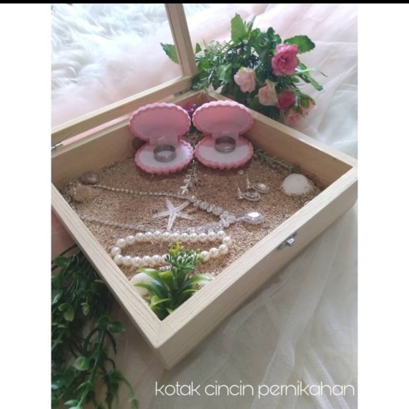 Tempat cincin wanita terbaru kotak perhiasan seserahan mas kawin