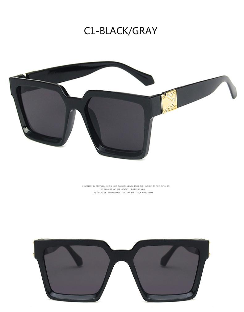 European and American ins square 2020 new fashion trend sunglasses