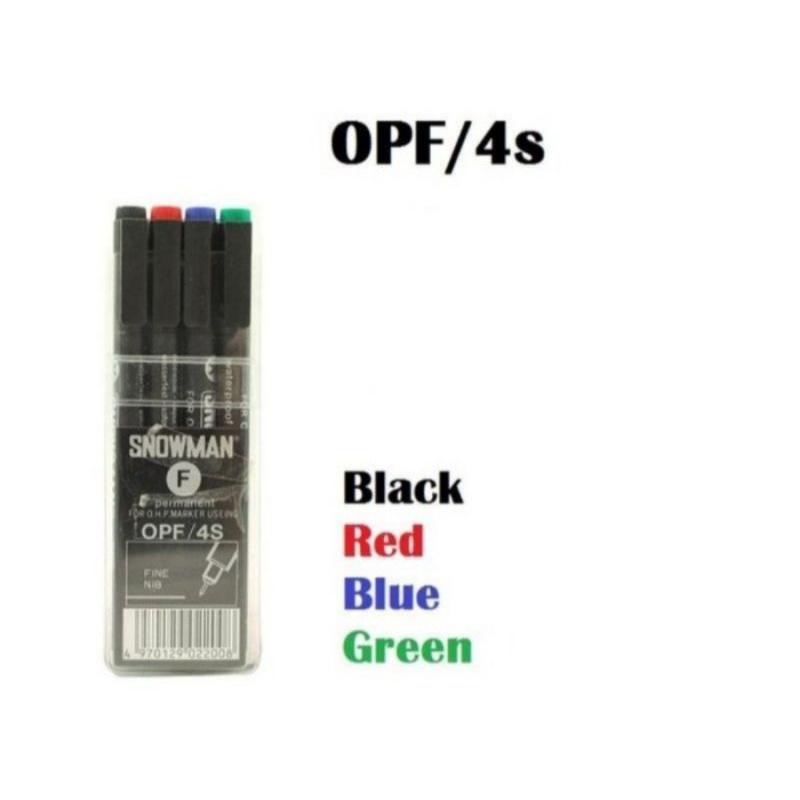 

Spidol Pen OHP Snowman OPF/4S Permanent (F)