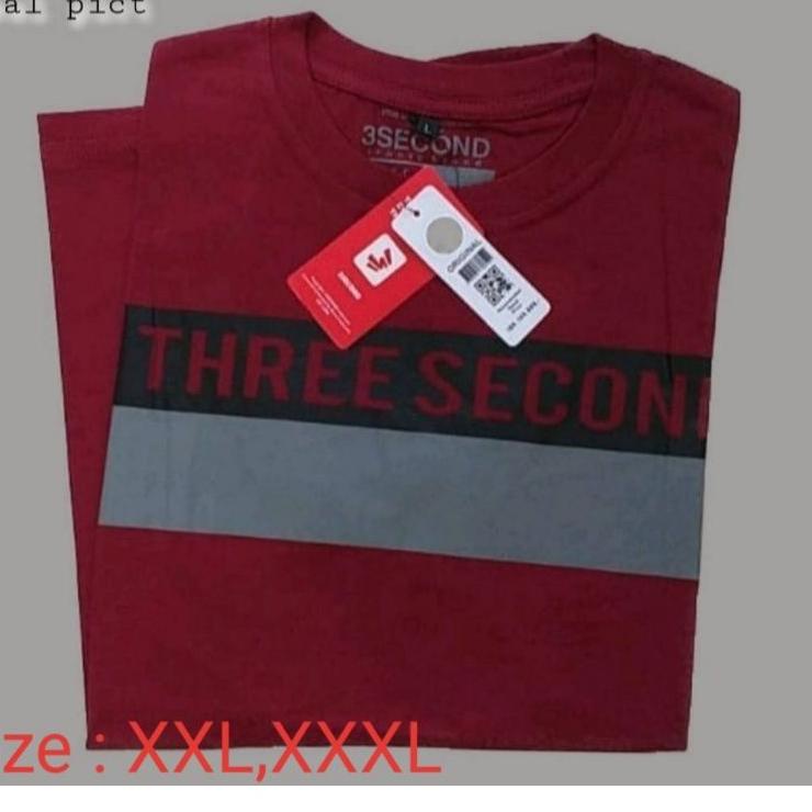 Top Produk.. Kaos 3second original / Kaos distro pria / Kaos 3second bigsize / Kaos 3second jumbo XX