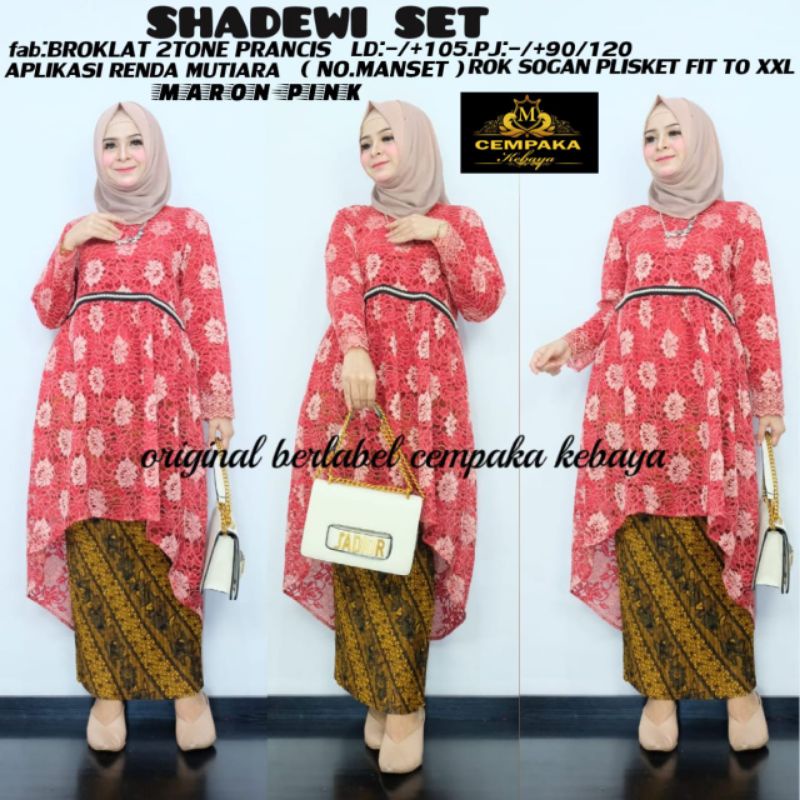 IRHOEM HIJAB SET KEBAYA PANJANG SHADEWI LONG KEBAYA SRIRATU ORI CEMPAKA KEBAYA SOLO KEBAYA BROKLAT B