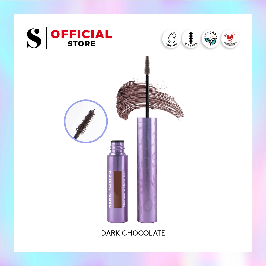 SOMETHINC BROW EMBLEM Microcara Brow Gel Waterproof - Maskara Alis Kuas Super Tipis
