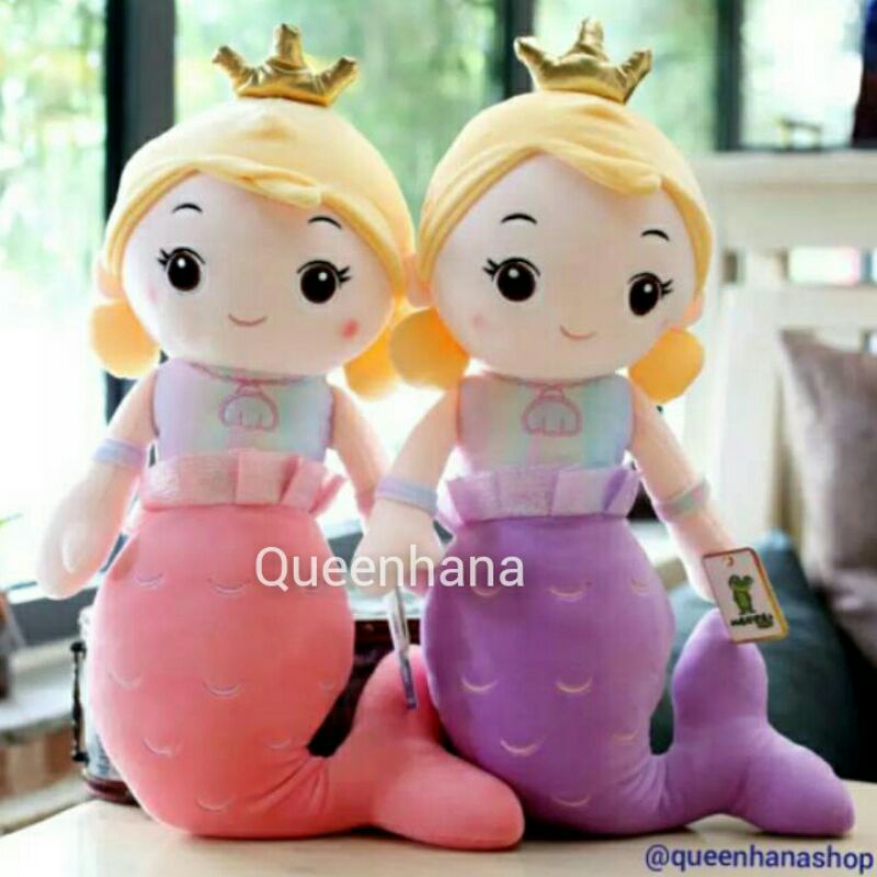 Boneka Karakter Mermaid lucu Bahan Soft Lembut Dan Elastis XL 50cm Jumbo 70cm Giant 90cm