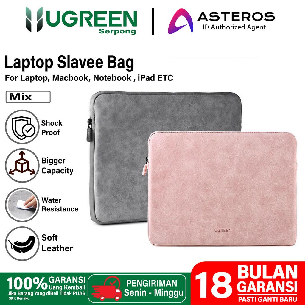 UGREEN Tas Laptop iPad Tablet Sleeve Case Macbook 13&quot; in sampai 16&quot; in PU Leather Premium