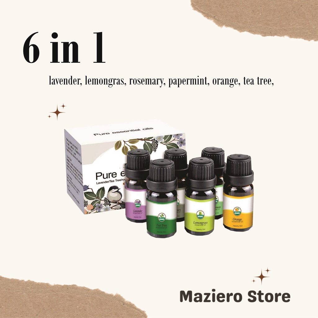 Essential Oil Humidifier Diffuser 10 ml 6 Pcs