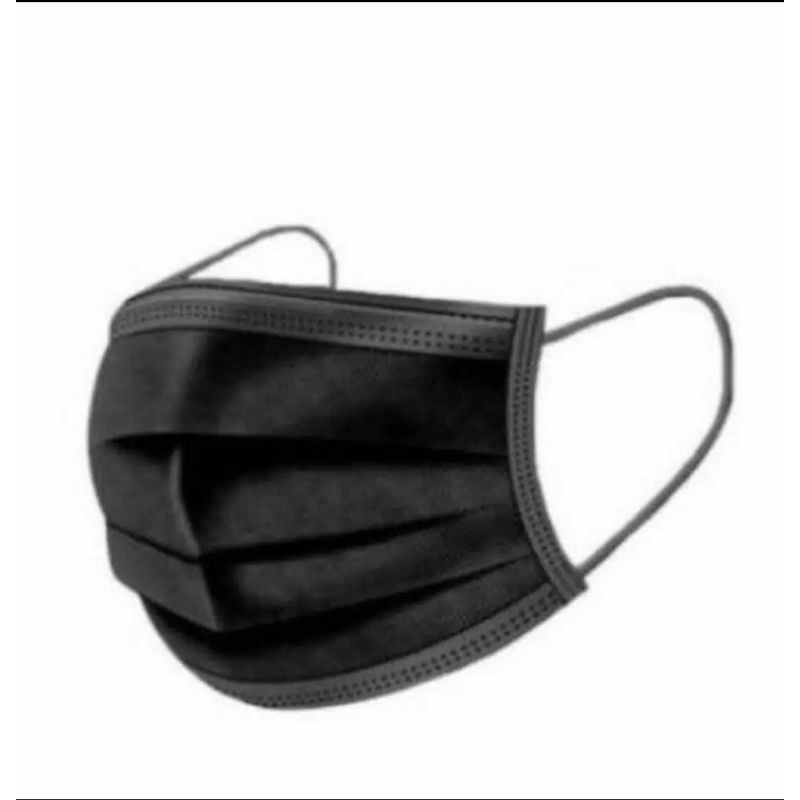 Masker 3ply Headloop Hitam 3 ply masker Hijab medis bedah Hijab Black/hijab biru