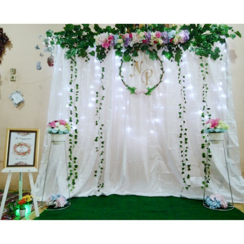 Dekor Dekorasi Backdrop Hantaran Lamaran Tunangan Murah Cantik