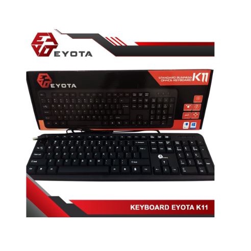 Keyboard eyota wired usb 2.0 membrane standard full-size for pc laptop office gaming k-11 k11