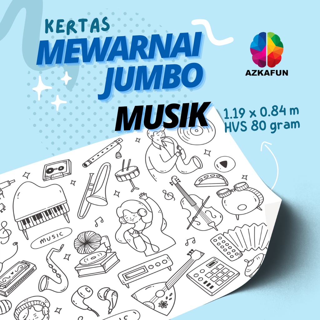

Kertas Mewarnai Jumbo ALAT MUSIK - mewarnai besar - Giant Coloring Page