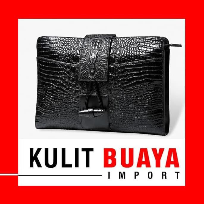 SSB Clutch handbag hand bag tas pria KULIT - BUAYA KEREN Trendy