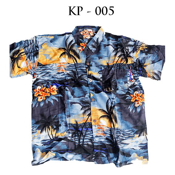 Sweet Honey ~ Kemeja Pantai Pria Cowok Kemeja Pantai Bali Hawai Motif Floral [Bisa COD / Bayar di tempat]