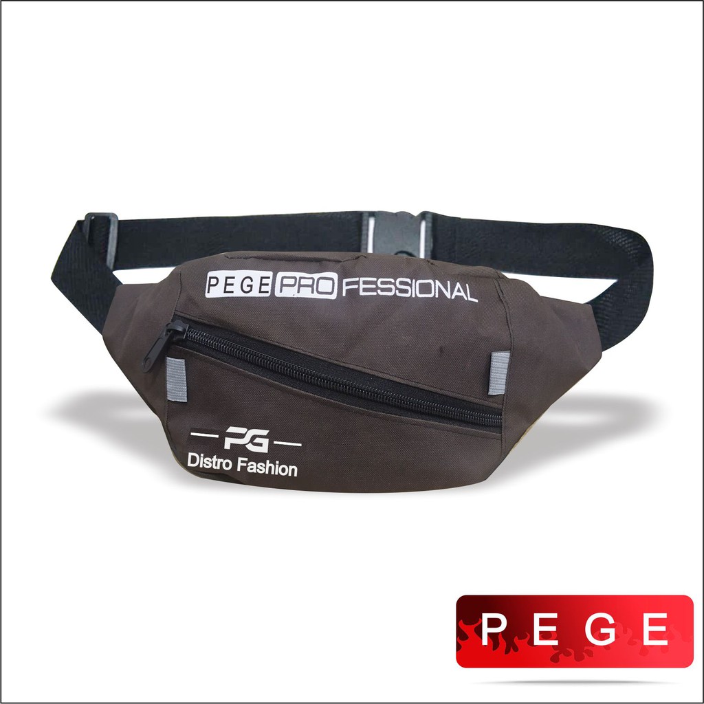 Tas Pinggang Waistbag Pria Bahan Kordura Selempang Slingbag Bahu Kasual Kombinasi Sablon - PG 8852