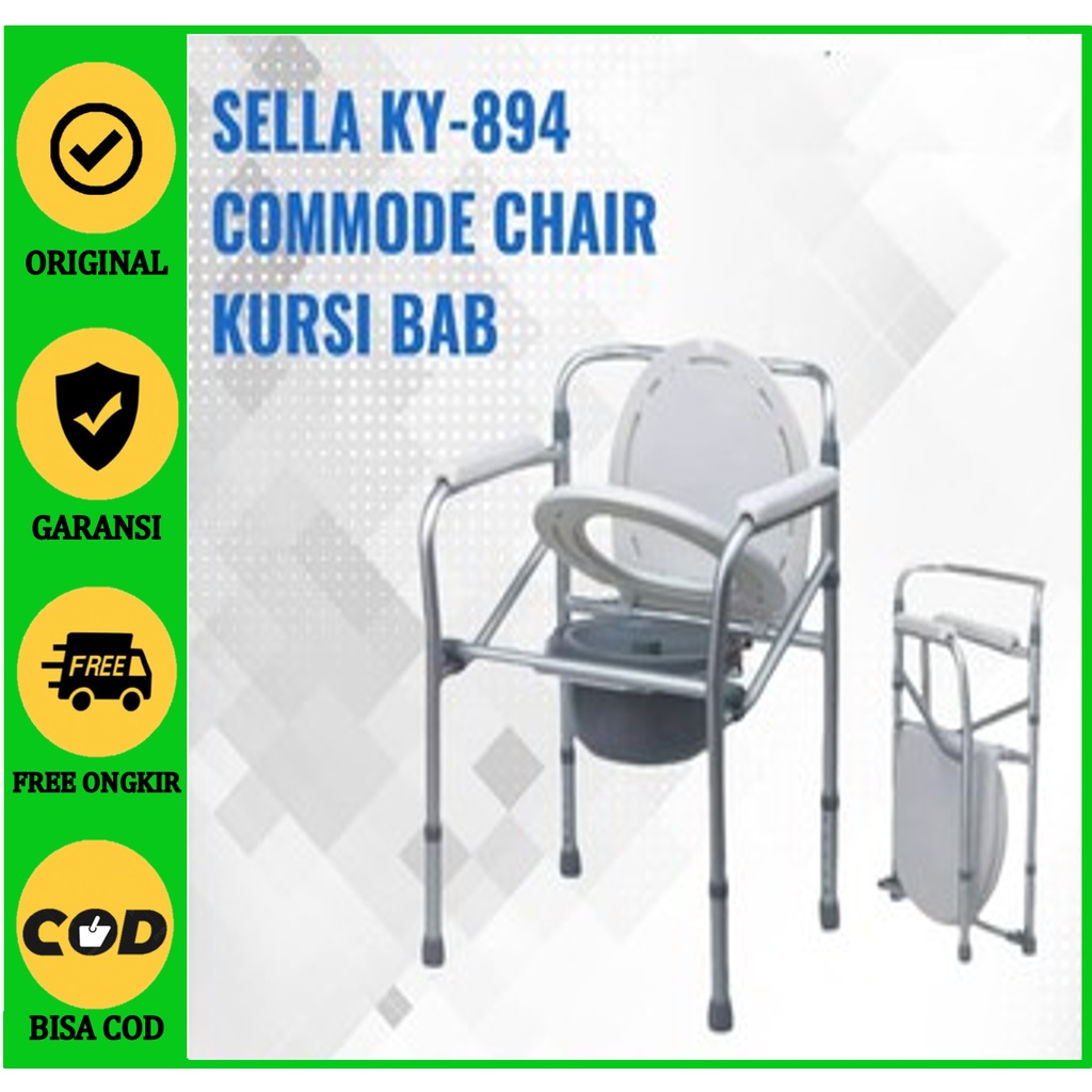 Kursi BAB Commode Chair Standar Merk Sella KY 894 Tanpa Roda Tempat Alat PUP Orang Sakit kursi bab c