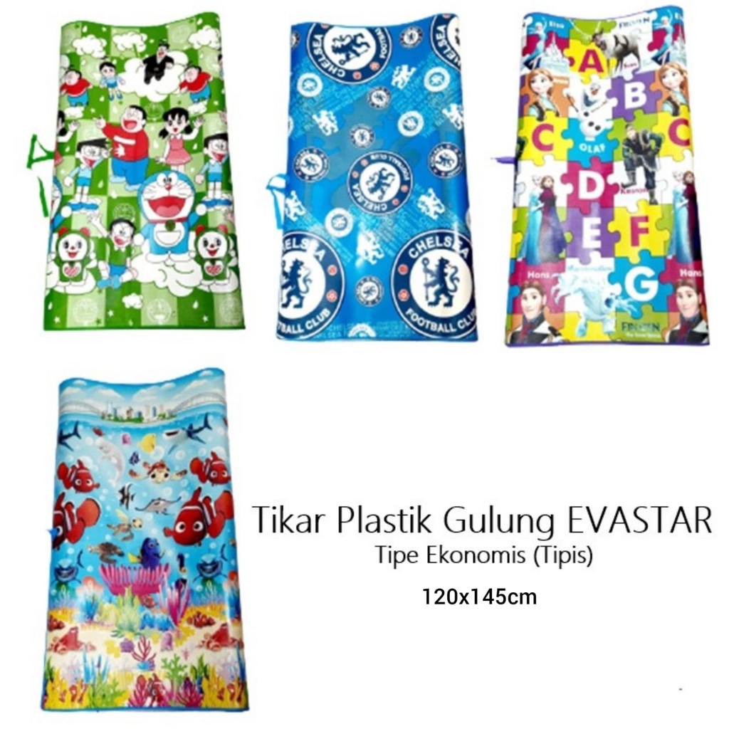 Tikar Lantai Plastik/Spon Karakter Evastar 120x185cm