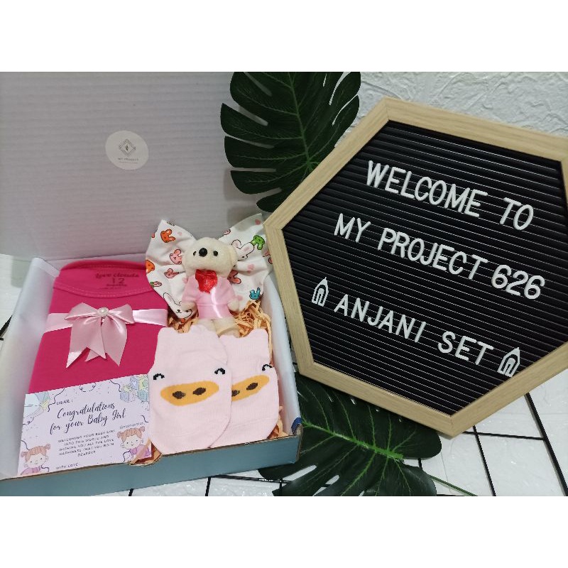 ANJANI SET | BABY HAMPERS BAYI GIFT KADO SET | PAKET LAHIRAN BAYI LAKI - LAKI PEREMPUAN UNISEX-Fanta