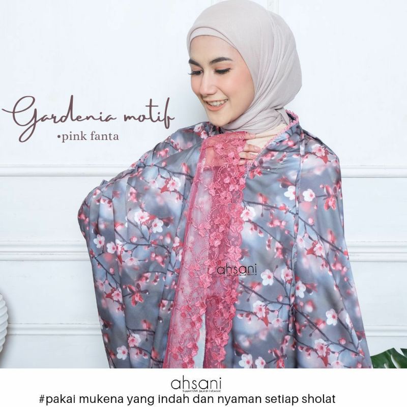 Mukena Renda Bordir Mewah Bahan Armani Premium 2 in 1 Halus Lembut Ringan Tidak Terawang Nyaman Tipe