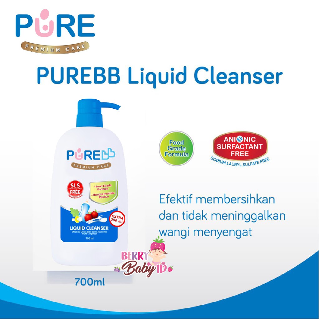 PureBB Liquid Cleanser Bottle 700 Ml Pencuci Botol Sayur Buah Pure BB Berry Mart