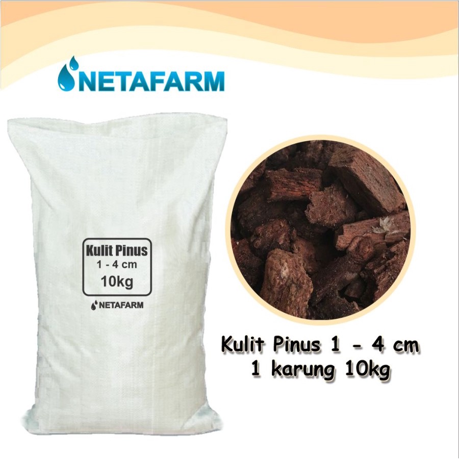 Media Tanam Kulit Pinus cacah PINE BARK ( 1 - 4 cm ) - 10 kg