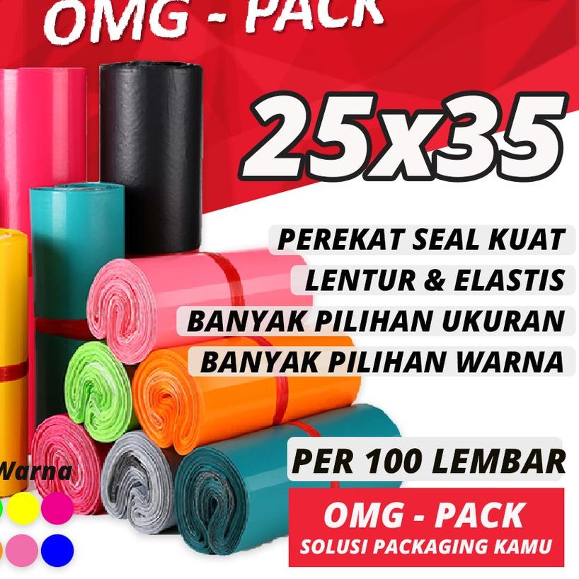

○ PLASTIK POLYMAILER 25x35 Kantong Amplop Tebal Premium Online Shop Packing Baju 100 Pcs Hitam Warna ✧