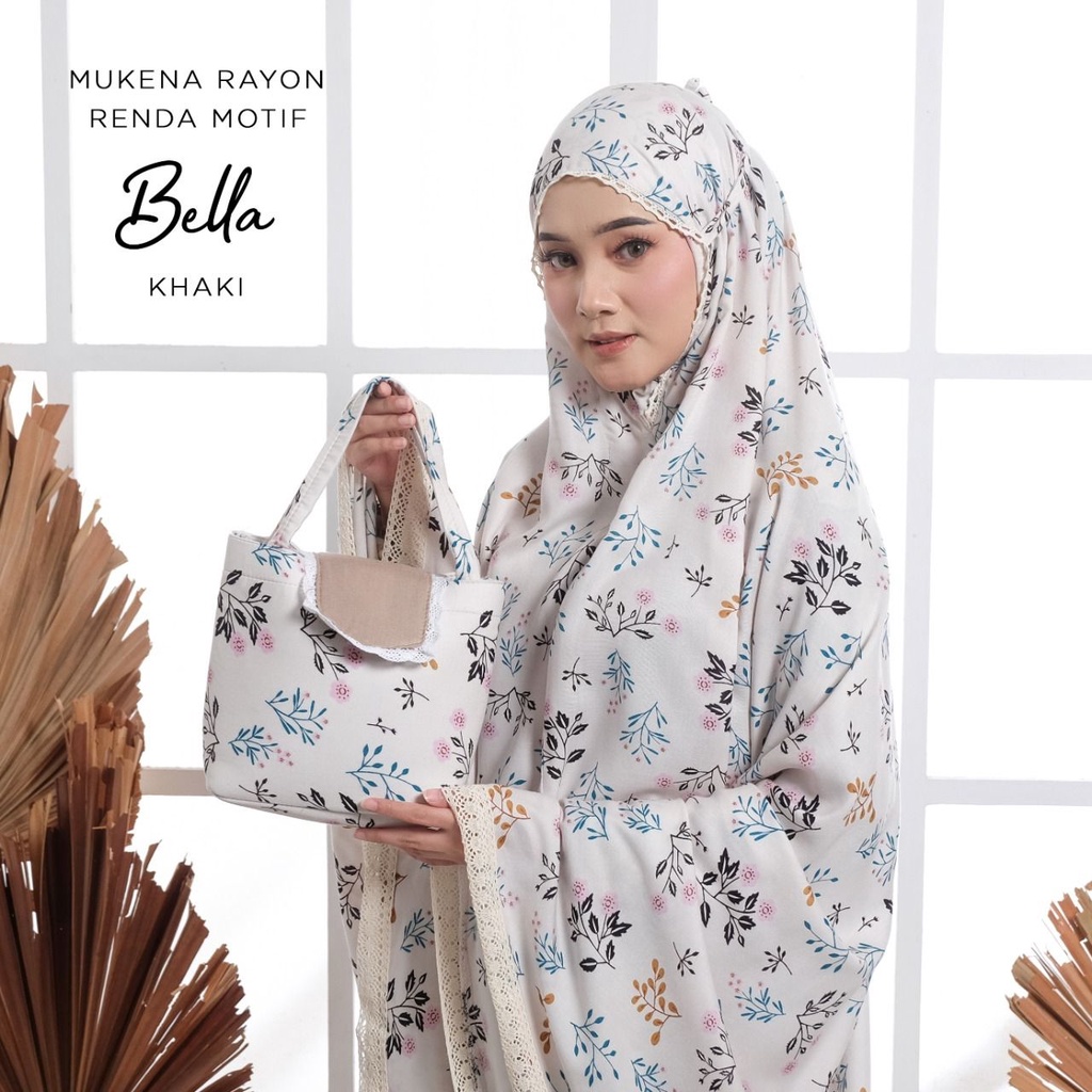 MUKENA BALI TASIK - MUKENA DEWASA RENDA RAYON MOTIF BELLA