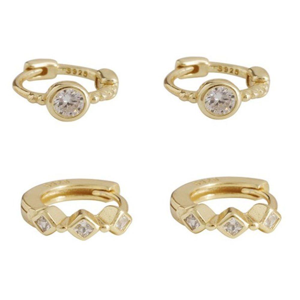 NEEDWAY Wanita Anting Klip Mini Sederhana Fashion Hypoallergeniic Minimalis Telinga Perhiasan Tindik Earring