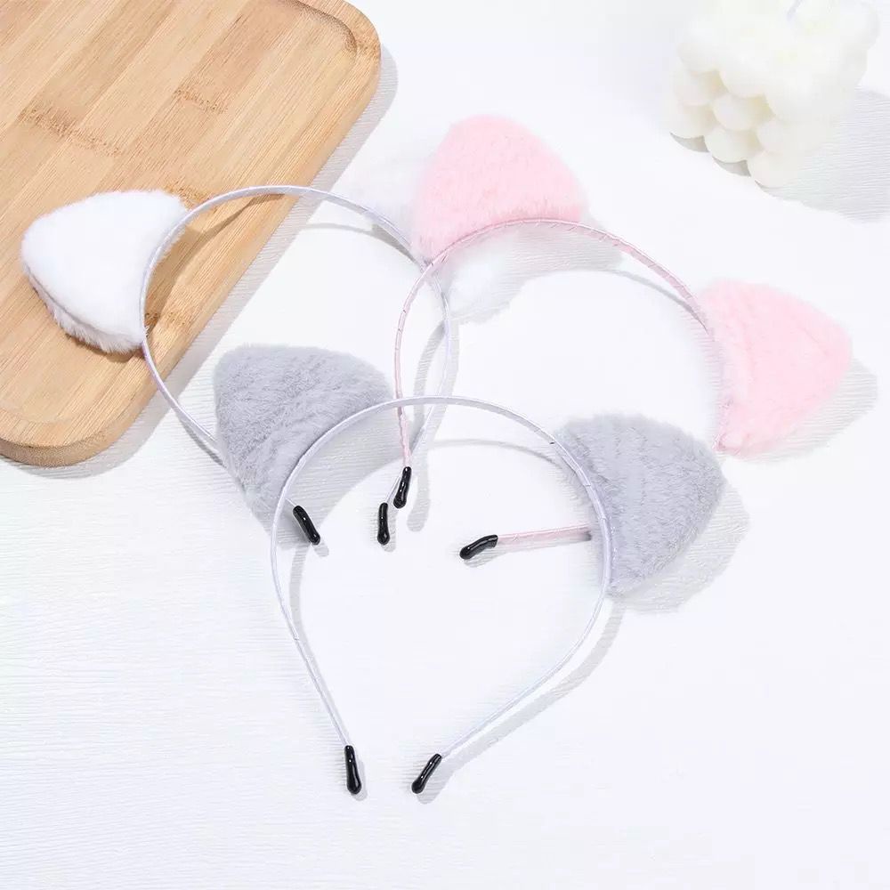 Bando Korea Telinga Kucing / Bandana Rambut Motif Kuping Kucing / Headband Lucu Aksesoris Rambut F708