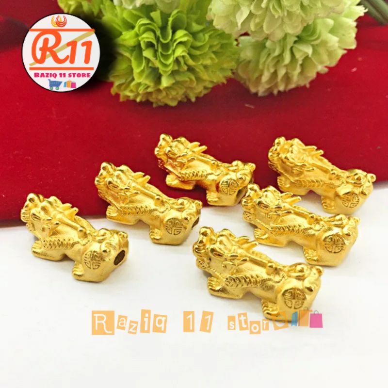 Charm Xuping Pixiu Naga Keberuntungan Untuk Bahan Liontin Gelang Batu