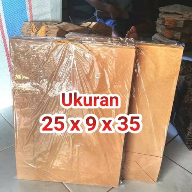 

Papper bag ( tas kertas ) ukuran 25x 9 x 35 ||