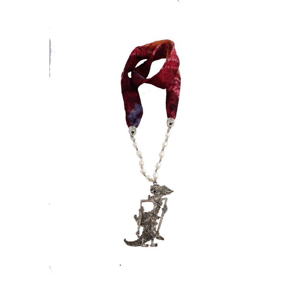 Kalung Srikandi Perak Bakar Jumputan Palembang