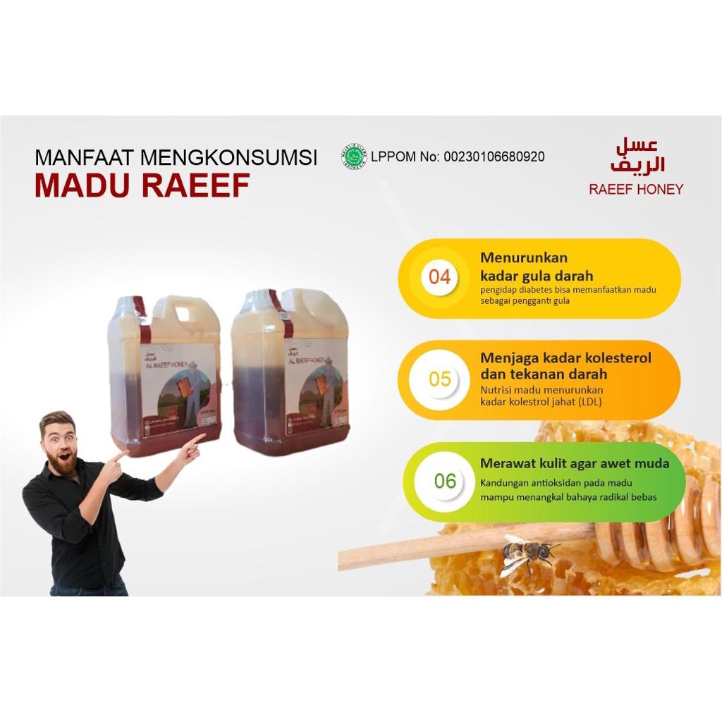 Madu Raeef 1 kg Madu Murni untuk semua usia