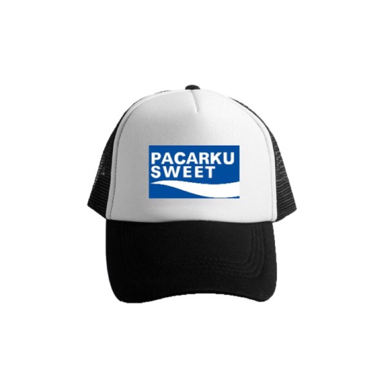 Topi Trucker Pacarku Sweet - HITAM PUTIH