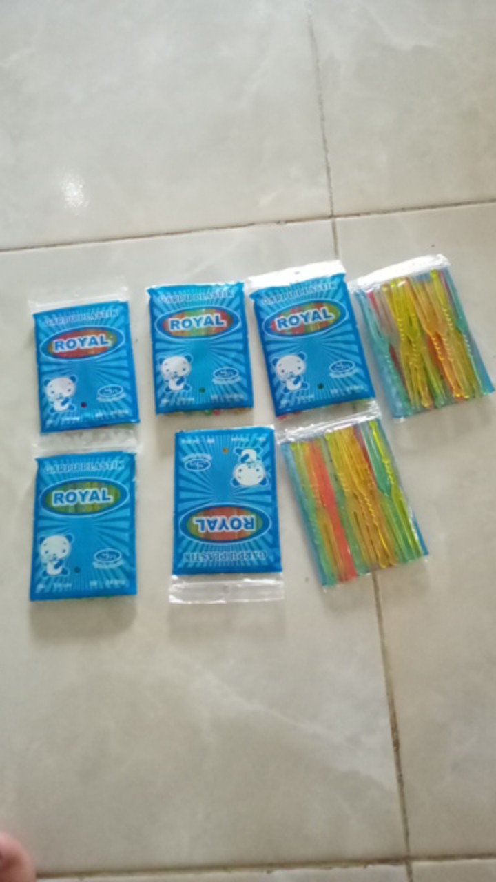 Garpu Plastik Kecil 9cm Warna Untuk Kue Isi 24