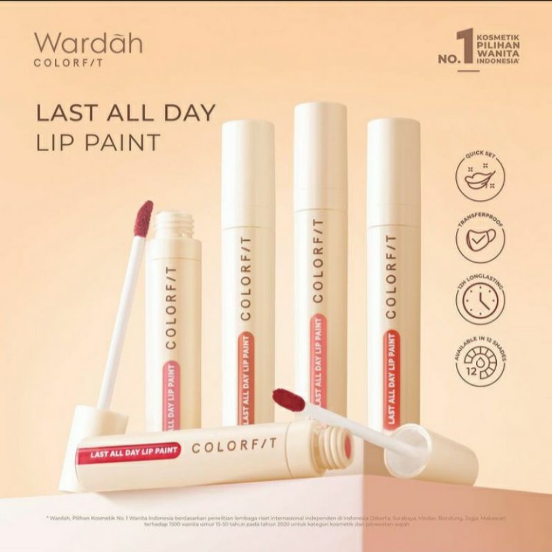 WARDAH Colorfit Last All Day Lip Paint — Wardah Colorfit Lip Cream , Lip Paint Wardah , Lip Cream Wa
