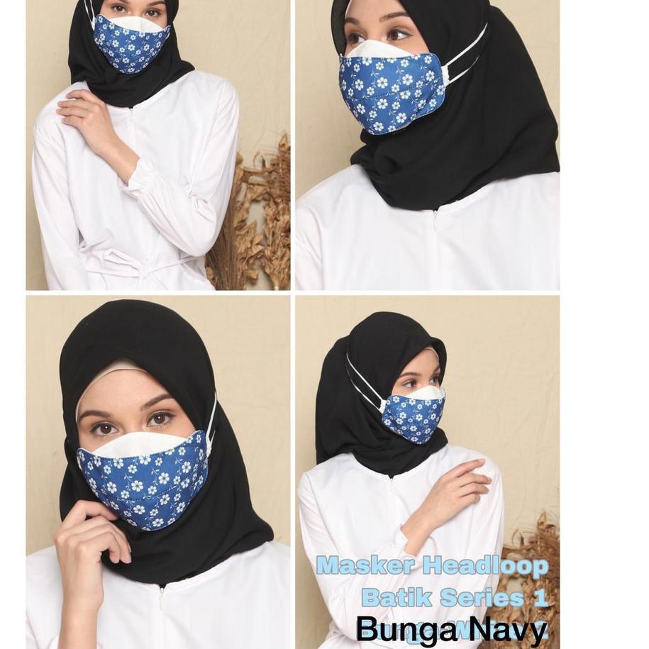 PREMIUM MASKER HIJAB BATIK KATUN 3 PLY MODIS