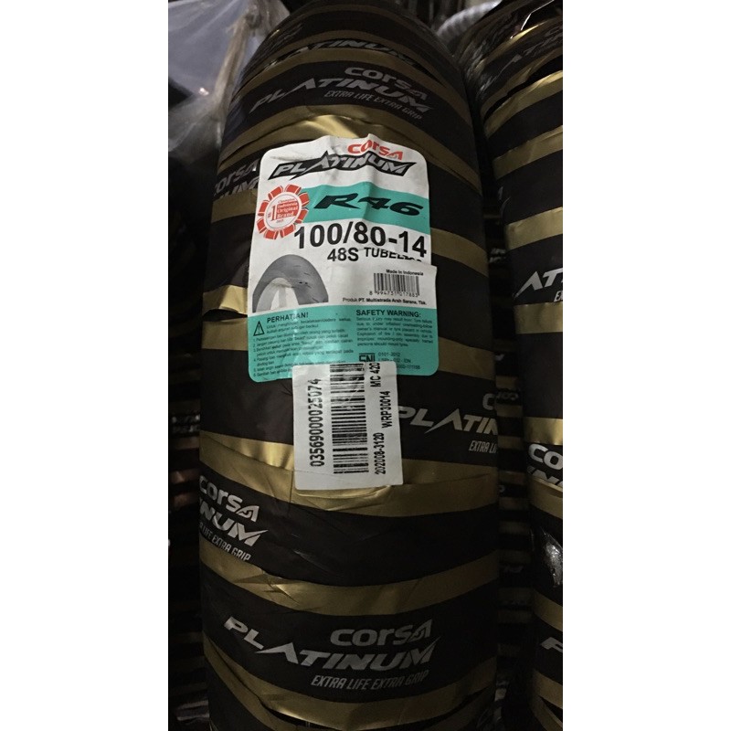 BAN CORSA PLATINUM R46 100/80 ring 14 soft compound