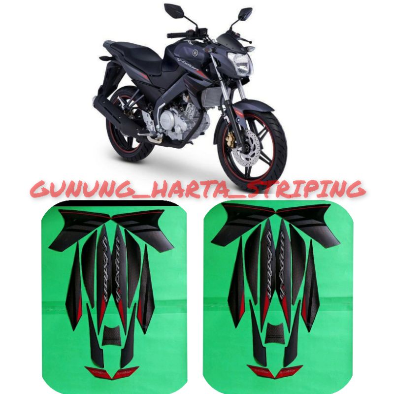 Striping Stiker Lis Les Body Motor Full Set Yamaha Vixion New lightning 2014 Standar Original Warna 