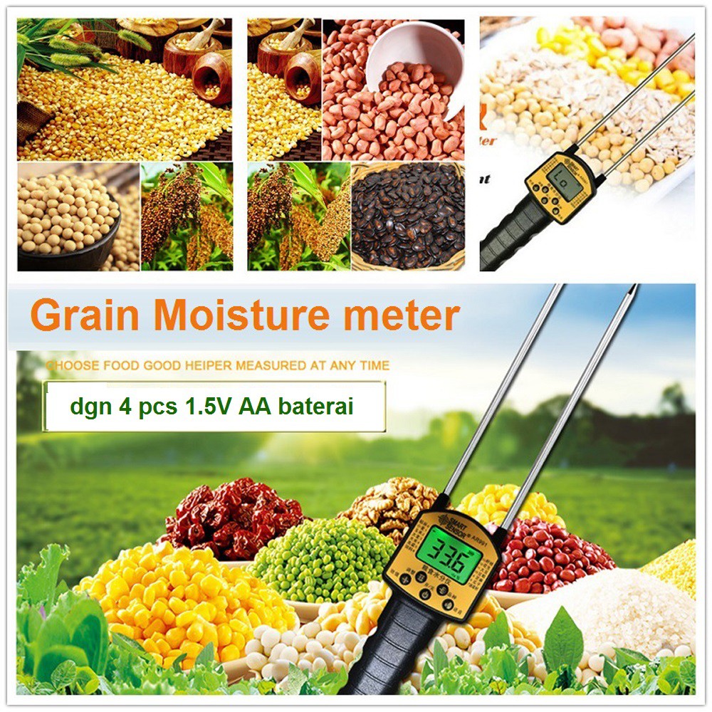 Grain Moisture Meter Pengukur Kadar Air AR991 Alat Kelembaban Kacang Gandum Jagung Beras Biji Bijian