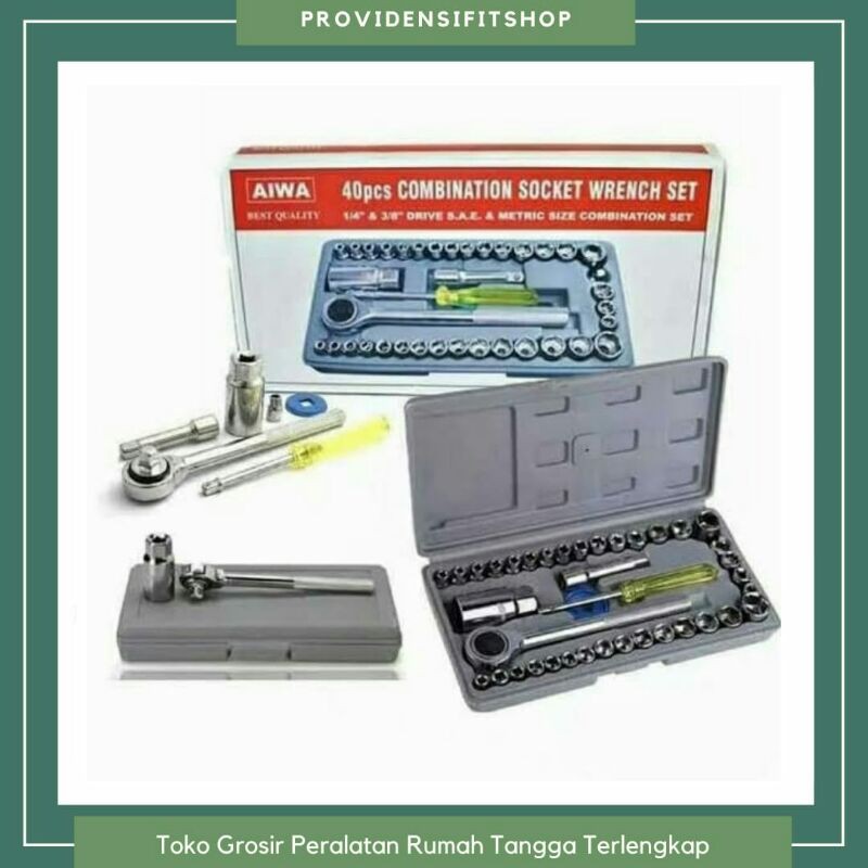 Kunci shock/ kunci AIWA wrench set 40 pcs satu kunci