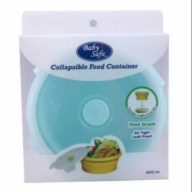 Baby Safe Collapsible Food Container Tempat Makanan Anak Bayi model Lipat 600ml