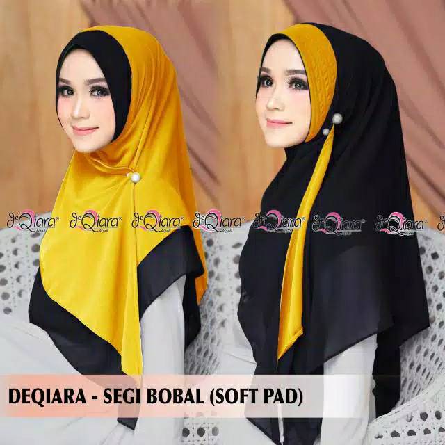 (1KG= 10PCS)HIJAB INSTANT DEQIARA - SEGI BOBAL BOLAK-BALIK 2WARNA/HIJAB BOBAL MURAH-4