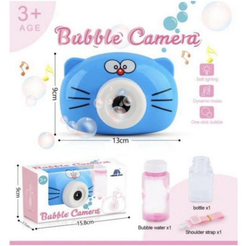 Bubble camera Doraemon Mainan anak gelembung kamera LED dan musik