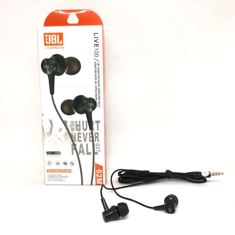 HEADSET HANDSFREE EARPHONE JB LIVE 100 62M 4D STEREO PURE BASS